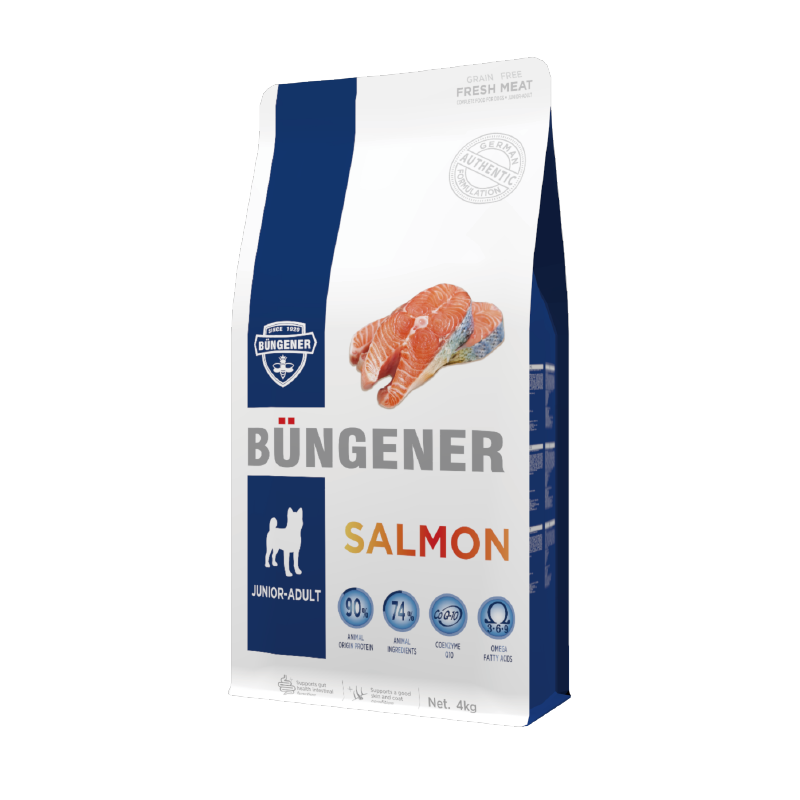 B&uuml;ngener Complete Food For Junior-Adult Dog (Salmon)